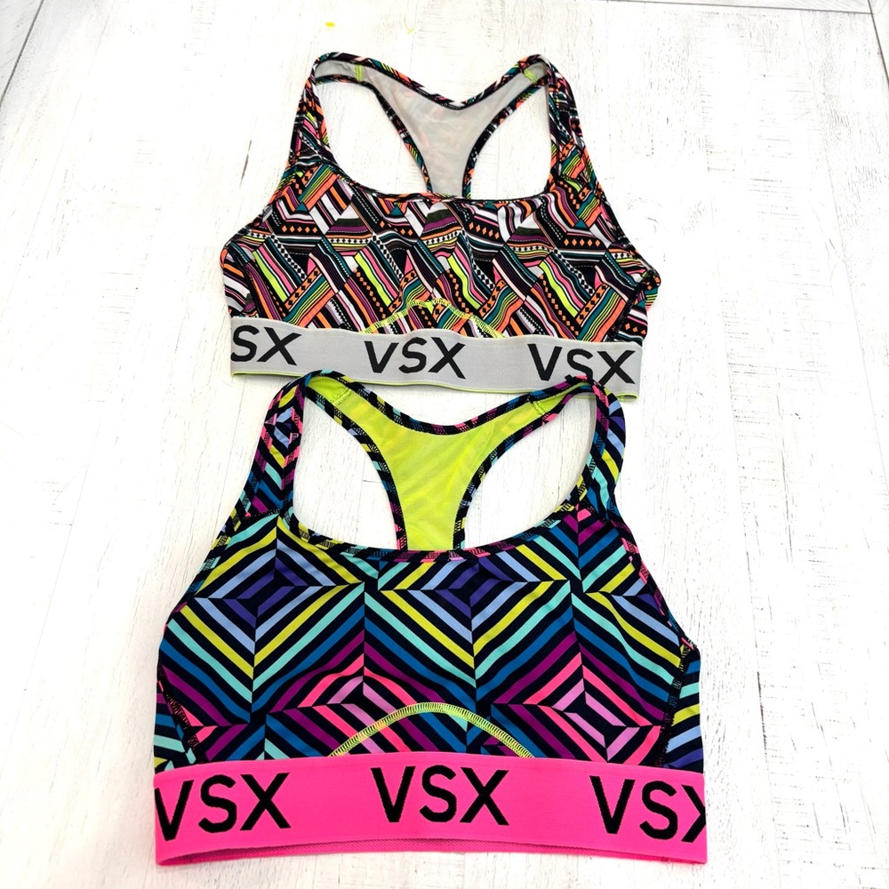 VSX Women's Geometric Colorful Size S Sports Bra Trio - Picture 8 of 13